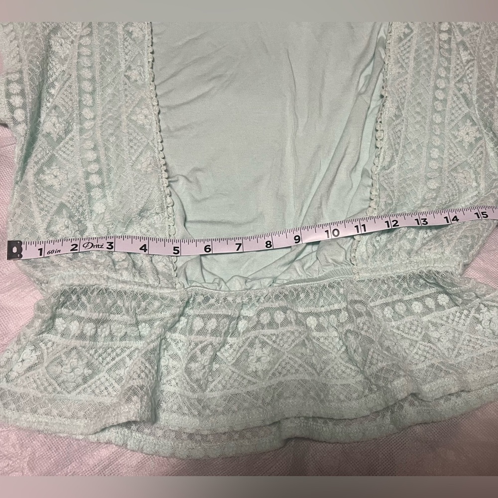 Mint Green Lace Top - Picture 7 of 7